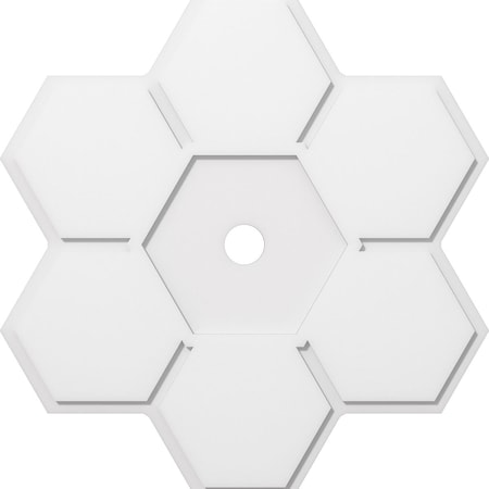 Ekena Millwork Daisy Architectural Grade PVC Ceiling Medallion, 38"OD x 3"ID x 13 1/4"C x 1"P, One-Piece CMP38DY-03000